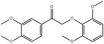 2-(2,6-Dimethoxyphenoxy)-1-(3,4-dimethoxyphenyl)ethanone  Struktur