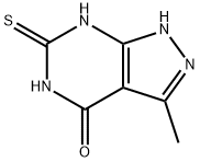 6-mercapto-3-methyl-1H-pyrazolo[3,4-d]pyrimidin-4-ol Struktur