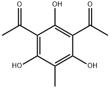 1,1′-(2,4,6-Trihydroxy-5-methyl-1,3-phenylene)bis-ethanone Struktur