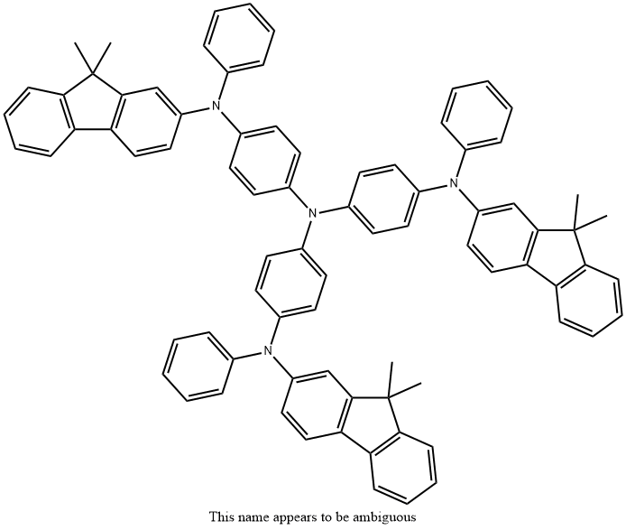 1,4-Benzenediamine, N1-(9,9-dimethyl-9H-fluoren-2-yl)-N4,N4-bis[4-[(9,9-dimethyl-9H-fluoren-2-yl)phenylamino]phenyl]-N1-phenyl- Struktur