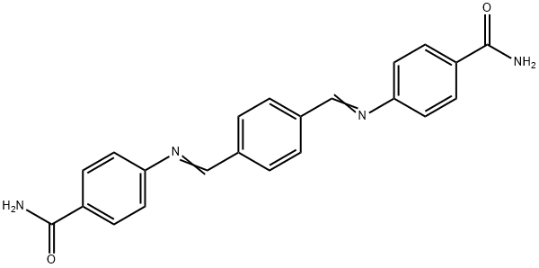 4,4'-[1,4-phenylenebis(methylylidenenitrilo)]dibenzamide Struktur