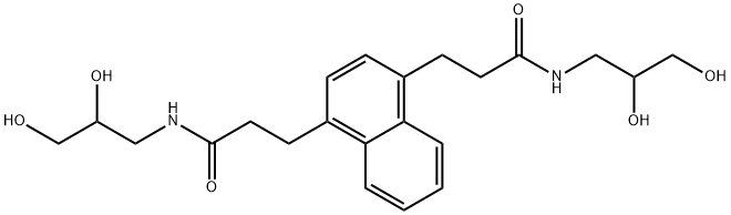 1,4-Naphthalenedipropanamide, N1,N4-bis(2,3-dihydroxypropyl)- Struktur