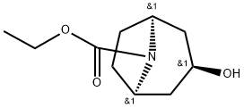 8-Azabicyclo[3.2.1]octane-8-carboxylic acid, 3-hydroxy-, ethyl ester, (3-endo)- Struktur