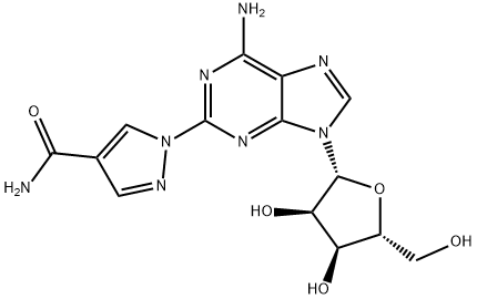 Adenosine, 2-[4-(aminocarbonyl)-1H-pyrazol-1-yl]- (9CI) Struktur