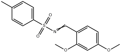 Benzenesulfonamide, N-[(2,4-dimethoxyphenyl)methylene]-4-methyl- Struktur