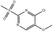 Pyrimidine, 4-chloro-5-methoxy-2-(methylsulfonyl)- Struktur