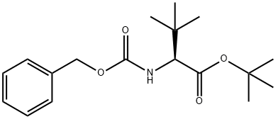 L-Valine, 3-methyl-N-[(phenylmethoxy)carbonyl]-, 1,1-dimethylethyl ester Struktur