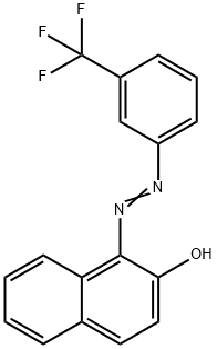 2-Naphthalenol, 1-[2-[3-(trifluoromethyl)phenyl]diazenyl]- Struktur