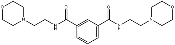 1-N,3-N-bis(2-morpholin-4-ylethyl)benzene-1,3-dicarboxamide Struktur