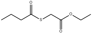 Acetic acid, 2-[(1-oxobutyl)thio]-, ethyl ester Struktur