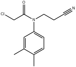 Acetamide, 2-chloro-N-(2-cyanoethyl)-N-(3,4-dimethylphenyl)- Struktur