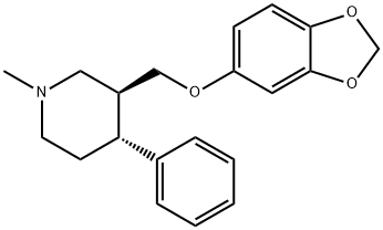 (3S,4R)-3-((benzo[d][1,3]dioxol-5-yloxy)methyl)-1-methyl-4-phenylpiperidine Struktur