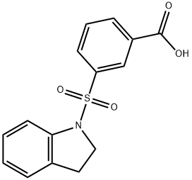 3-(2,3-dihydro-1H-indole-1-sulfonyl)benzoic acid Struktur