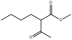 Hexanoic acid, 2-acetyl-, methyl ester Struktur