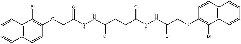 N'1,N'4-bis{[(1-bromo-2-naphthyl)oxy]acetyl}succinohydrazide Struktur