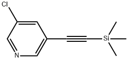 3-chloro-5-[2-(trimethylsilyl)ethynyl]pyridine Struktur