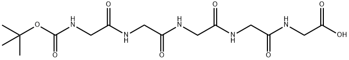 Glycine, N-[(1,1-dimethylethoxy)carbonyl]glycylglycylglycylglycyl- Struktur