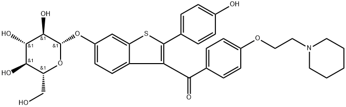 6-Raloxifene-β-D-glucopyranoside Struktur