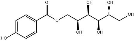 D-Glucitol, 1-(4-hydroxybenzoate) Struktur