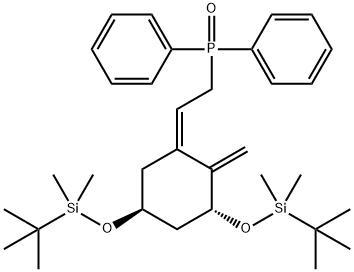 Phosphine oxide, [(2Z)-2-[(3R,5S)-3,5-bis[[(1,1-dimethylethyl)dimethylsilyl]oxy]-2-methylenecyclohexylidene]ethyl]diphenyl- Struktur