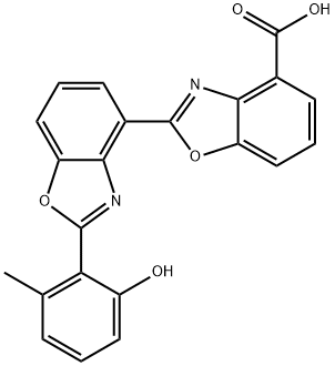 [2,4'-Bibenzoxazole]-4-carboxylic acid, 2'-(2-hydroxy-6-methylphenyl)- Struktur