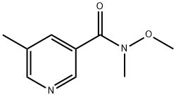 3-Pyridinecarboxamide, N-methoxy-N,5-dimethyl- Struktur