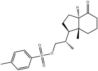 (S)-2-[(1R,3aR,7aR)-octahydro-7a-methyl-4-oxo-4H-inden-1-yl]propyl 4-methylbenzenesulfonate Struktur