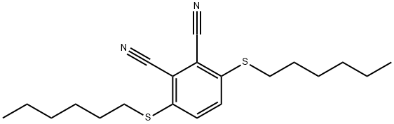 3,6-bis(hexylthio)phthalonitrile Struktur