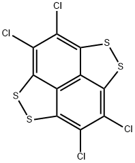 3,4,7,8-Tetrachloronaphtho[1,8-cd:4,5-c''d'']bis[1,2-dithiole] Struktur