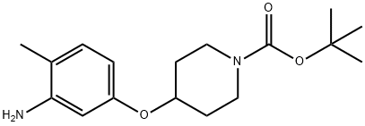 tert-butyl 4-(3-amino-4-methylphenoxy)piperidine-1-carboxylate Struktur