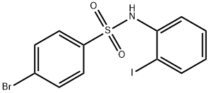 Benzenesulfonamide, 4-bromo-N-(2-iodophenyl)- Struktur