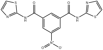 5-nitro-1-N,3-N-bis(1,3-thiazol-2-yl)benzene-1,3-dicarboxamide Struktur