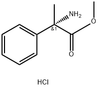 Benzeneacetic acid, α-amino-α-methyl-, methyl ester, hydrochloride (1:1), (αS)- Struktur