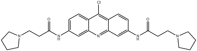 1-Pyrrolidinepropanamide, N,N'-(9-chloro-3,6-acridinediyl)bis- Struktur