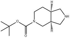 5H-Pyrrolo[3,4-c]pyridine-5-carboxylic acid, octahydro-, 1,1-dimethylethyl ester, (3aS,7aR)- Struktur