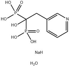 羥基-(1-羥基-1-膦?；?2-吡啶-3-基乙基)次膦酸鈉水合物 結(jié)構(gòu)式