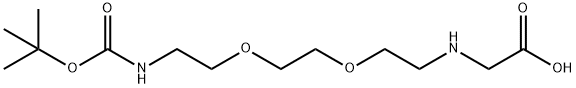 5,8-Dioxa-2,11-diazatridecanedioic acid, 1-(1,1-dimethylethyl) ester Struktur