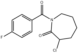 3-CHLORO-1-(4-FLUOROBENZOYL)AZEPAN-2-ONE Struktur