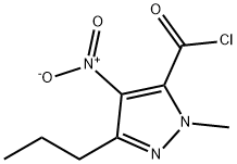 1H-Pyrazole-5-carbonyl chloride, 1-methyl-4-nitro-3-propyl- Struktur