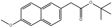 2-Naphthaleneacetic acid, 6-methoxy-, 1,1-dimethylethyl ester Struktur