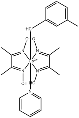 Cobalt, bis[[2,3-butanedione di(oximato-κN)](1-)][(3-methylphenyl)methyl](pyridine)-, (OC-6-12)- (9CI) Struktur