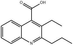 4-Quinolinecarboxylic acid, 3-ethyl-2-propyl- Struktur