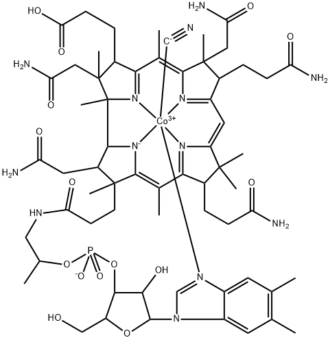 cyanocobalamin-b-monocarboxylic acid Struktur