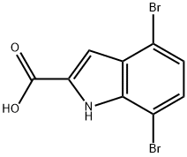 1H-Indole-2-carboxylic acid, 4,7-dibromo- Struktur