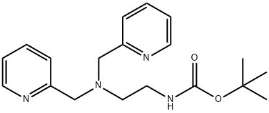 Carbamic acid, N-[2-[bis(2-pyridinylmethyl)amino]ethyl]-, 1,1-dimethylethyl ester Struktur