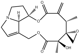 13,19-Epoxy-12-hydroxy-14β-methyl-21-norsenecionan-11,16-dione Struktur