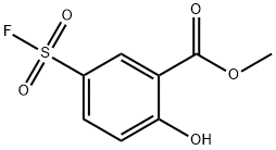 Benzoic acid, 5-(fluorosulfonyl)-2-hydroxy-, methyl ester Struktur