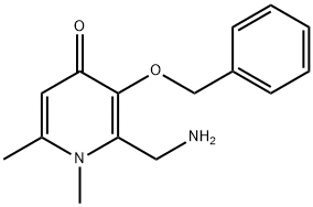 4(1H)-Pyridinone, 2-(aminomethyl)-1,6-dimethyl-3-(phenylmethoxy)- Struktur