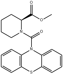 2-Piperidinecarboxylic acid, 1-(10H-phenothiazin-10-ylcarbonyl)-, methyl ester, (2S)- Struktur