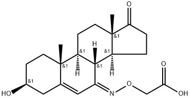 3β-Hydroxy-17-oxo-5-androsten-7-one 7-(O-carboxymethyl)oxime Struktur